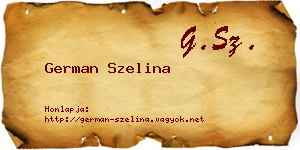German Szelina névjegykártya